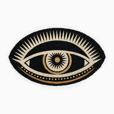 Shaped Doormat, Black, 18x30