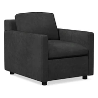 Marin Armchair, Down, Saddle Leather, Nut, Concealed Support