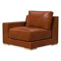 Dalton RA Chair, Down, Saddle Leather, Nut, Black