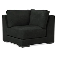 Dalton LA 68" Sofa, Down, Ludlow Leather, Black, Black