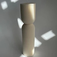 Aaram Lux Striped Column Small Candle