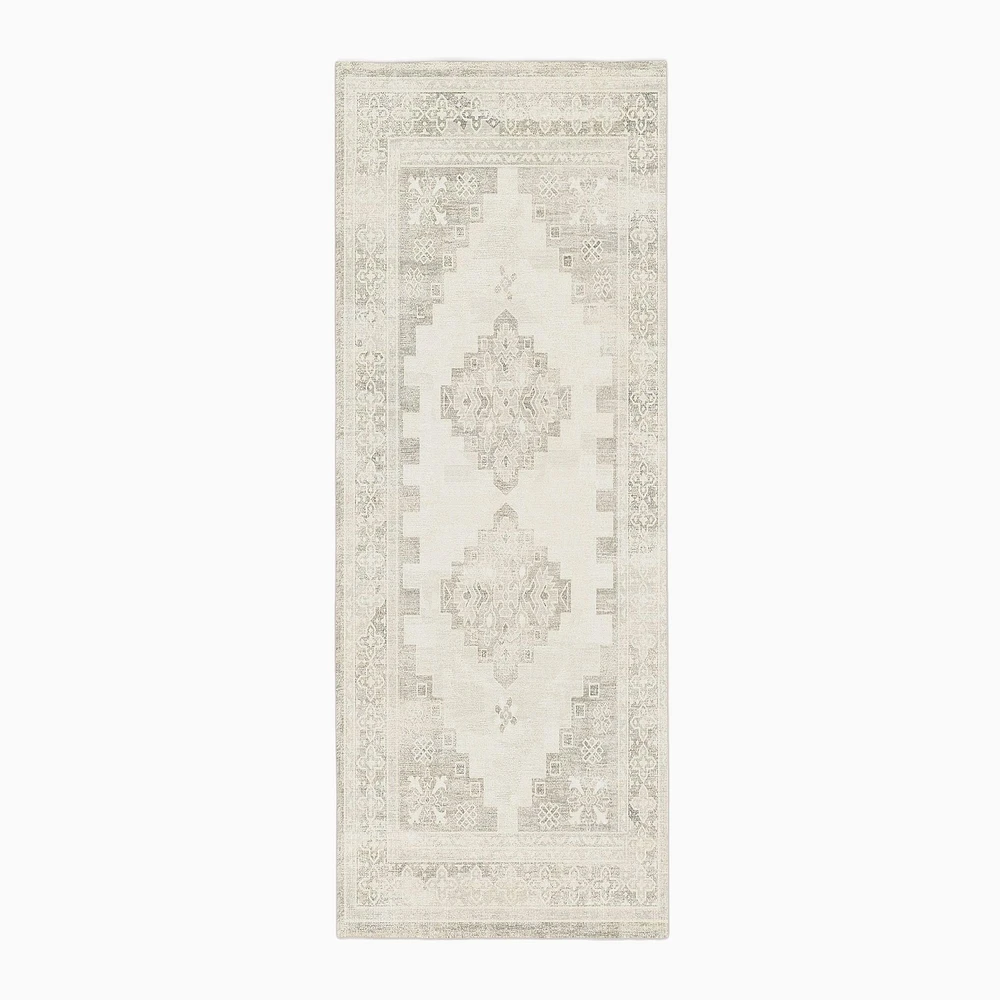 Open Box: Stepped Medallion Rug, 2.5'x7', Sand