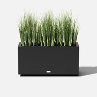 Block Series Long Box Planter, Small, 25"W x 11"D 13"H, Black