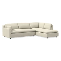 Marin 114" Left 2-Piece Bumper Chaise Sectional, Standard Depth, Saddle Leather, Nut