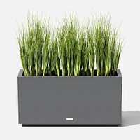 Block Series Long Box Planter, Small, 25"W x 11"D 13"H, Black