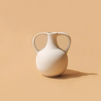 Osmos Studio Ceramic Bobble Harappan Vase, Off White