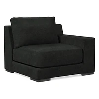 Dalton LA 68" Sofa, Down, Ludlow Leather, Black, Black