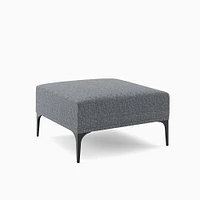 Mesa Armless Bench, Tweed Multi, Medium Gray