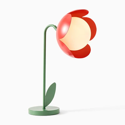 Flower Table Lamp, Red