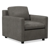 Marin Armchair, Down, Saddle Leather, Nut, Concealed Support