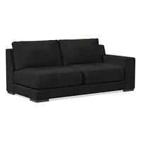 Dalton LA 68" Sofa, Down, Ludlow Leather, Black, Black