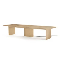 Farrow Communal Table, 96 Inch, Ebony on Ash