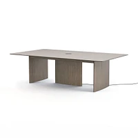 Farrow Communal Table, 96 Inch, Ebony on Ash