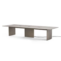 Farrow Communal Table, 96 Inch, Ebony on Ash