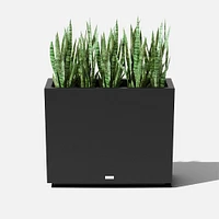 Block Series Span Planter, 30"W x 12"D 24"H, Black