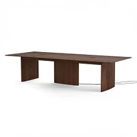 Farrow Communal Table, 96 Inch, Ebony on Ash