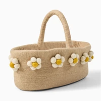 Felt Flower Diaper Caddy, Cream