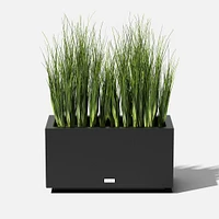 Block Series Long Box Planter, Small, 25"W x 11"D 13"H, Black