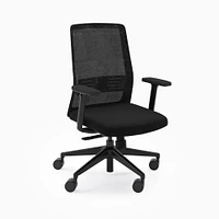 Amq Bodi Chair, Black Frame, Era Cobalt, Hard Floors