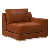 Dalton RA Chair, Down, Saddle Leather, Nut, Black