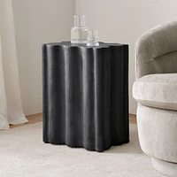 Cloud (15") Side Table Concrete 15in Tall, Black