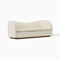 Kaufman 86" Sofa, Deluxe Velvet, Camel, Cool Walnut