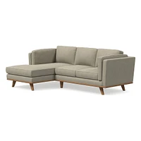 Zander 91.5" Right 2-Piece Chaise Sectional, Twill Camel Almond