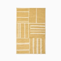 Washable Striped Blocks Rug, 5x8, Horseradish, WE Kids