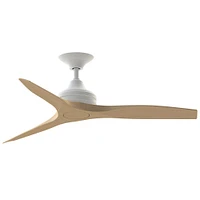 Fanimation Spitfire Ceiling Fan, Polished Brass + Whiskey Wood, 48"