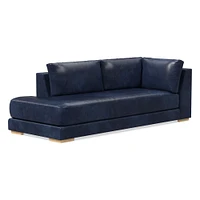 Dalton LA 68" Sofa, Down, Ludlow Leather, Black, Black