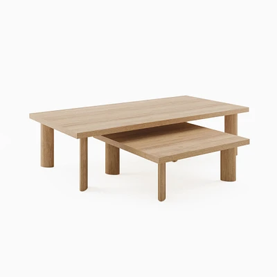 Boardwalk Rectangualr Nesting Table, Natural Oak, 15H