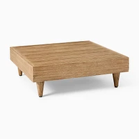 Portside Low Outdoor 31 Square Coffee Table, Weatherd Gray