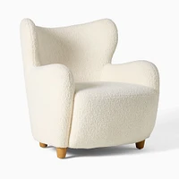 Jodi Wing Chair Poly Yarn Dyed Linen Weave Alabaster Almond