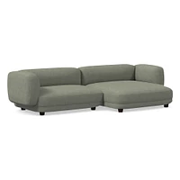 Osborn 2-Seat 2-Pc L Double Chaise Sectional, Yarn Dyed Linen Weave, Alabaster, CS