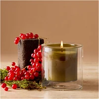 Gill Single Wick Filled Glass Candle, Olive