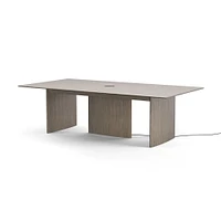 Farrow Communal Table, 96 Inch, Ebony on Ash