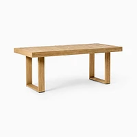 Portside Outdoor 76.5 Rectangle Dining Table, Weathered Gray