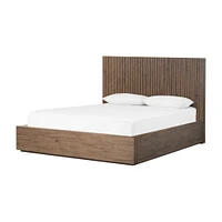 Zahra Oak Bed, Queen, Rustic Light Natural