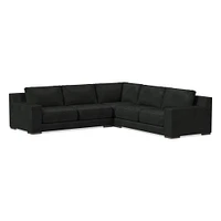 Dalton Sectional Set 10: LA 78" Sofa, Corner, RA Down, Saddle Leather, Nut, Almond