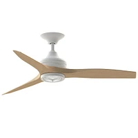 Fanimation Spitfire Ceiling Fan, Polished Brass + Whiskey Wood, 48"