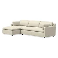 Marin 114" Left 2-Piece Chaise Sectional, Standard Depth, Saddle Leather, Nut