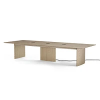 Farrow Communal Table, 96 Inch, Ebony on Ash