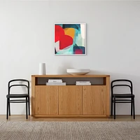 Harmony I by Carmen Guedez, White Wood Frame, Full Bleed, 24x24