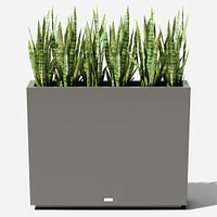 Block Series Span Planter, 30"W x 12"D 24"H, Black