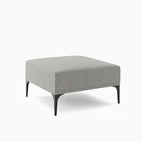 Mesa Armless Bench, Tweed Multi, Medium Gray