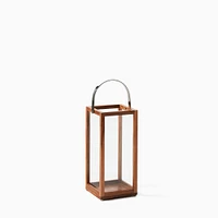 Simple Mango Wood Lantern, Medium