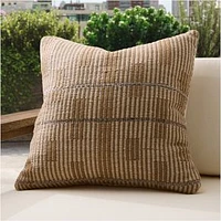 Outdoor Natural Blocks Pillow, 20x20, Camel