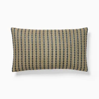 Silk Woven Geo Pillow Cover, 12x21