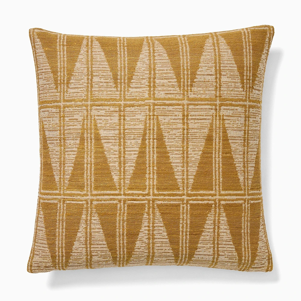 Silk Arrow Pillow Cover, 18x18, Sand