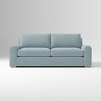 Hadley 86" Sofa Bench, Deluxe Velvet, Frost Gray, Al